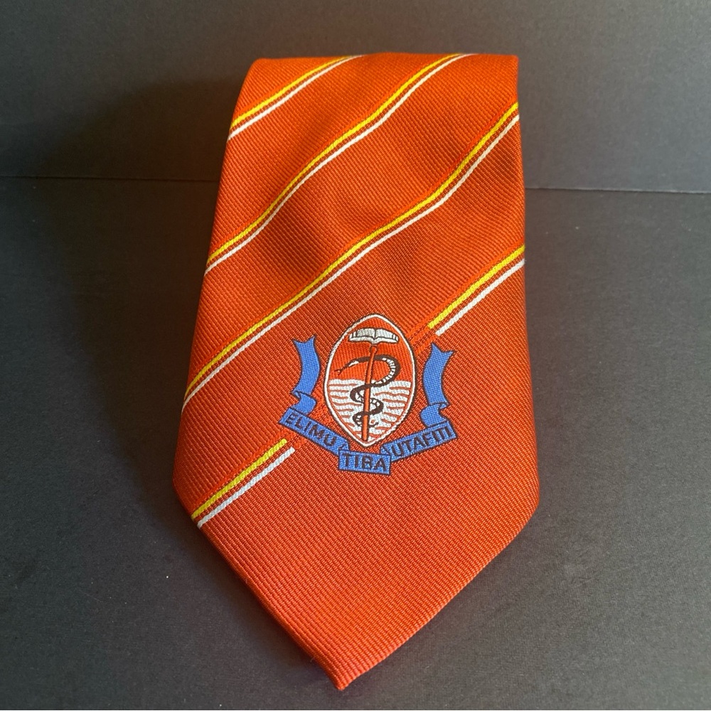 Kia Long Neck Tie Featuring MUHAS University School Crest For‎ Medicine Stripes
